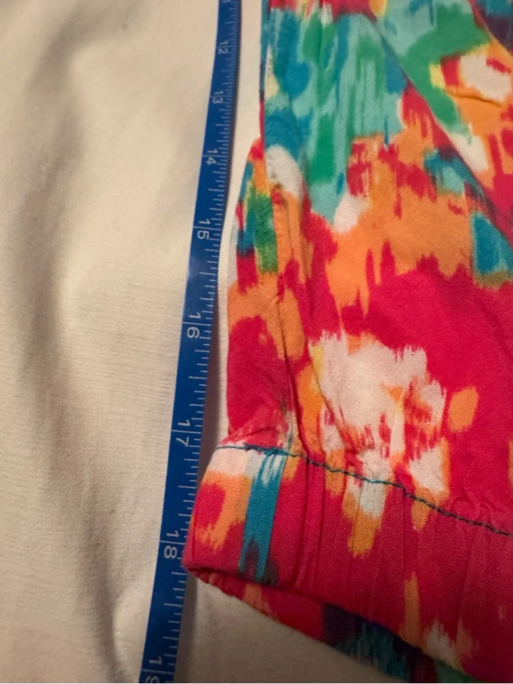 The Children's Place Girls Rainbow Floral Joggers Pants Sz 7/8 Colorful Elastic
